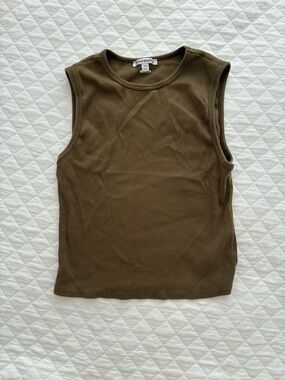 Reformation Olive Green Ribbed Tank